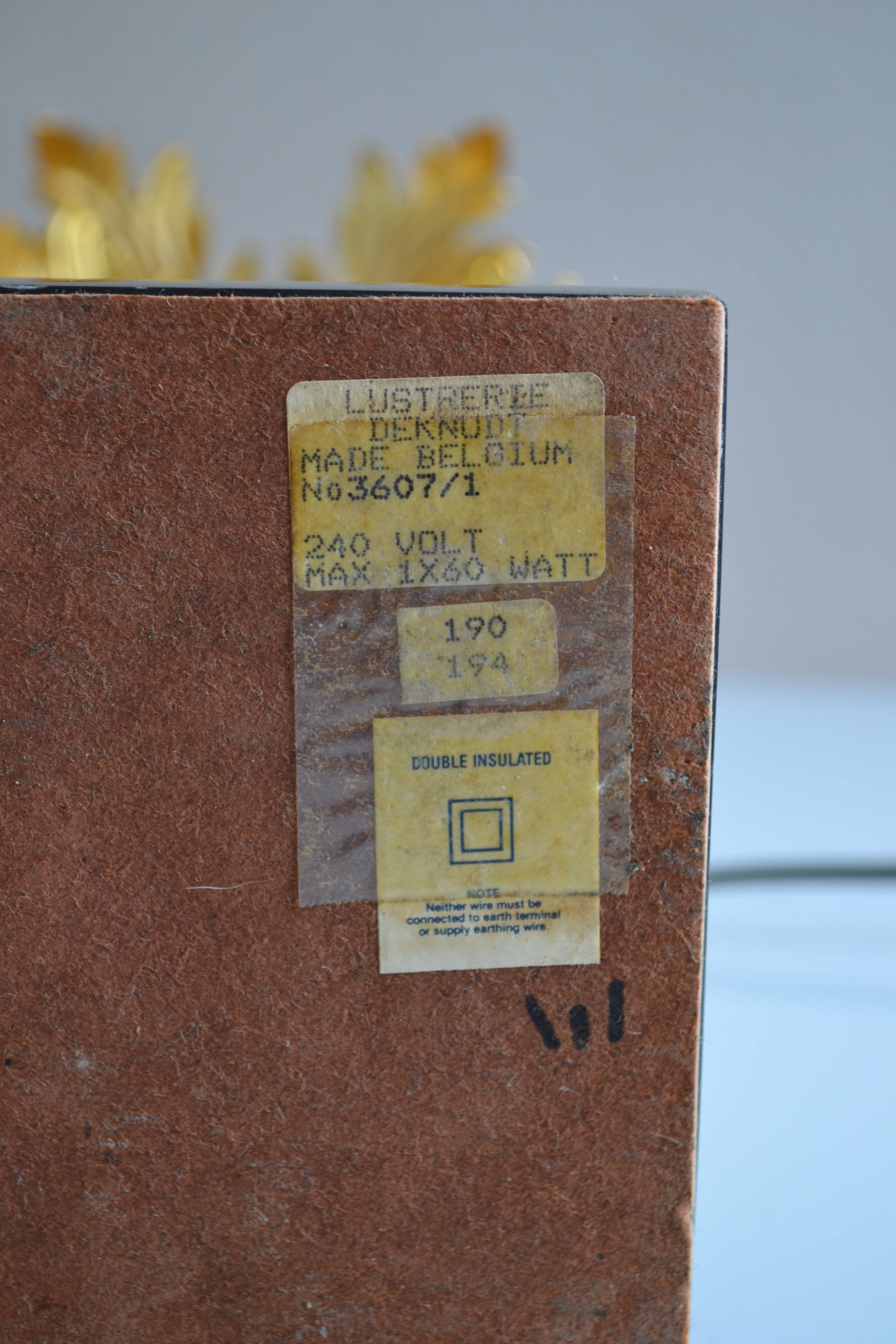 “Palm tree” lamp chandelier Deknudt Belgium