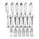 Christofle Atlantide – 6 fish cutlery sets in silver-plated metal (12 pieces)