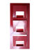 Porte revues mural métal rouge vintage