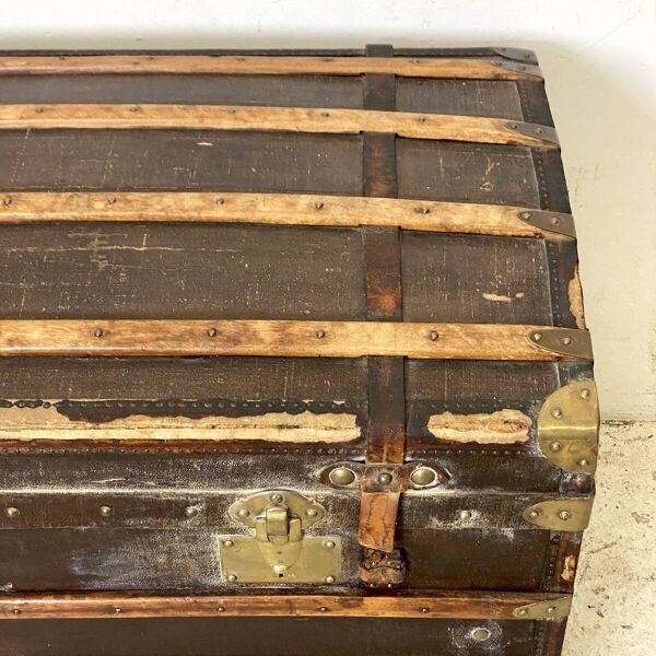 Grande malle de voyage vintage 1930's