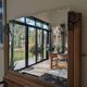 Art Deco wooden furniture with a swivelling mirror and marble top.