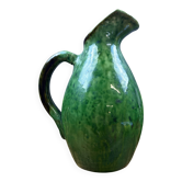 Pichet Regina Vallauris France Green Glazed Ceramic Vintage