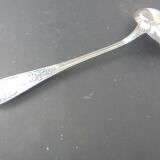 Silver metal soup ladle