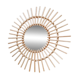 Miroir Soleil Rotin