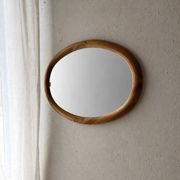 Miroir ovale en pin Glasmaster Markaryd Suède années 1970