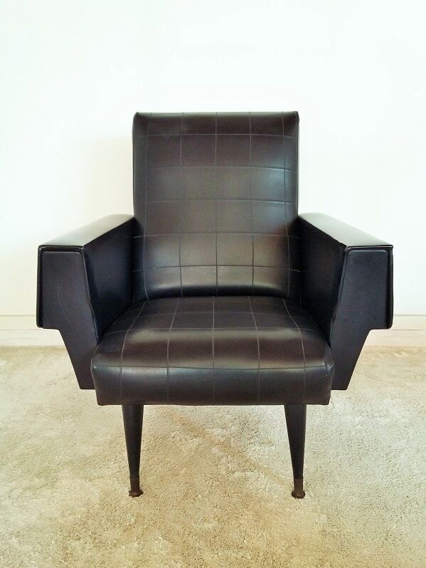 Black armchair of the 1950s