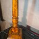 Pair of lamps in Bakelite wood style, 68x30, new lampshade, electrical working, very elegant.