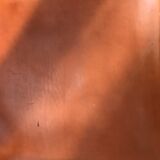 Set of 4 elm chairs and leather, 80s