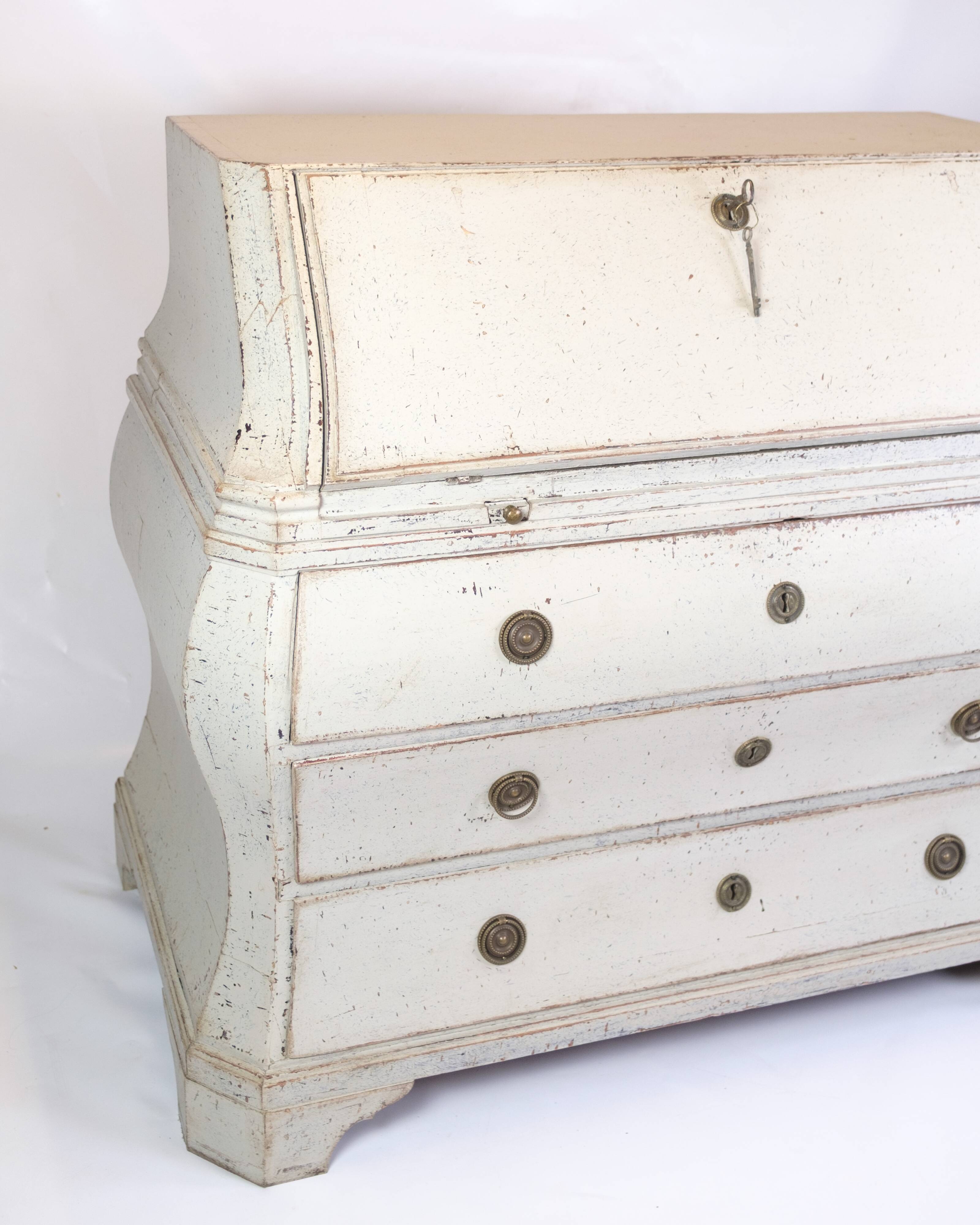 Gustavian Grey Painted Chatol From 1790s