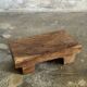 Small stool, accent stool in solid blond teak wabi-sabi L30 W8.5 H6.