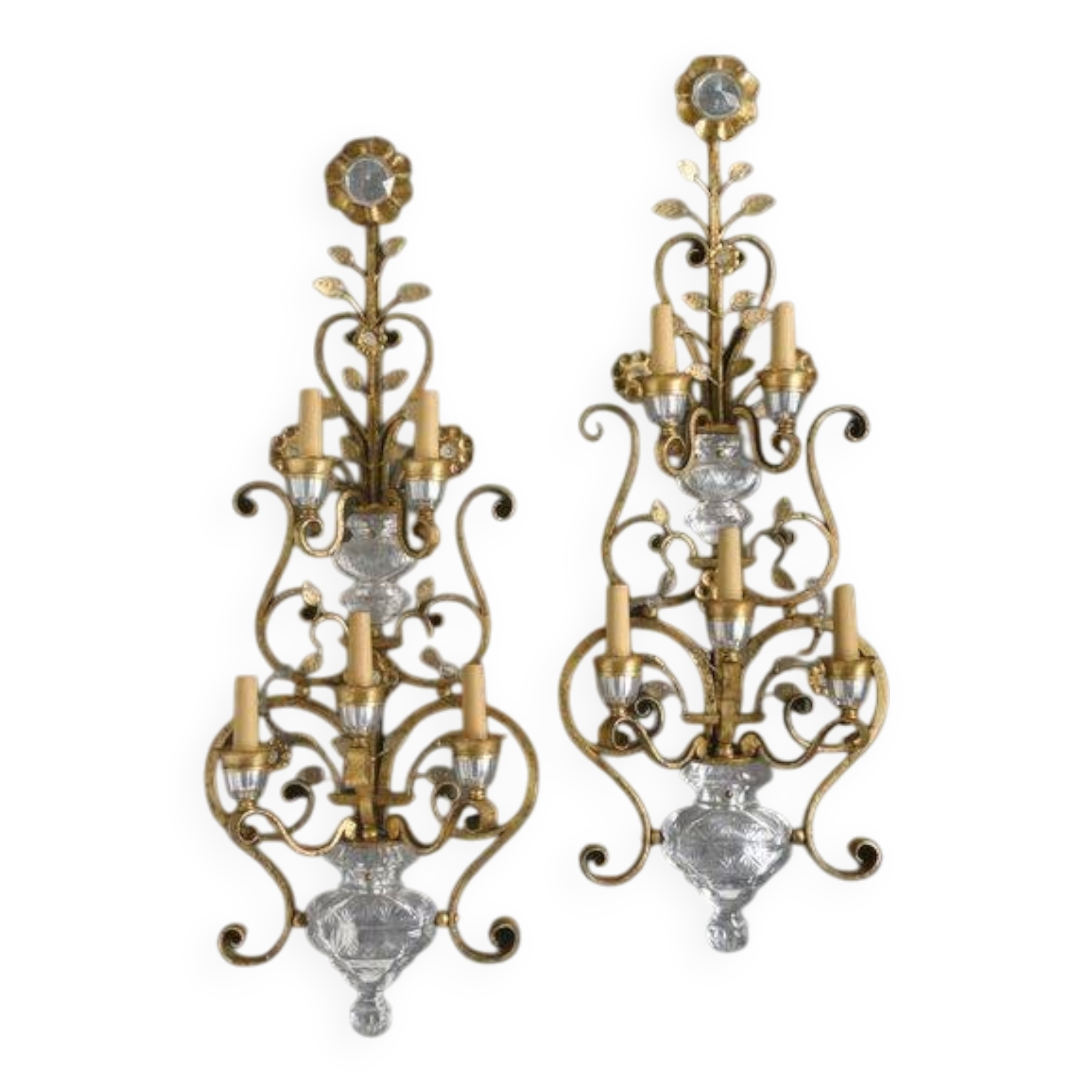 Pair of wall lights attributed to Maison Baguès or Maison Banci – c