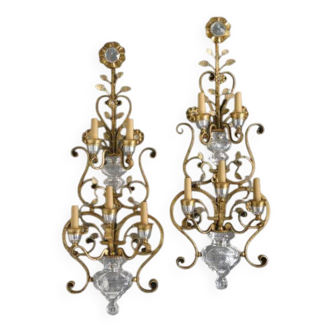 Pair of wall lights attributed to Maison Baguès or Maison Banci – c