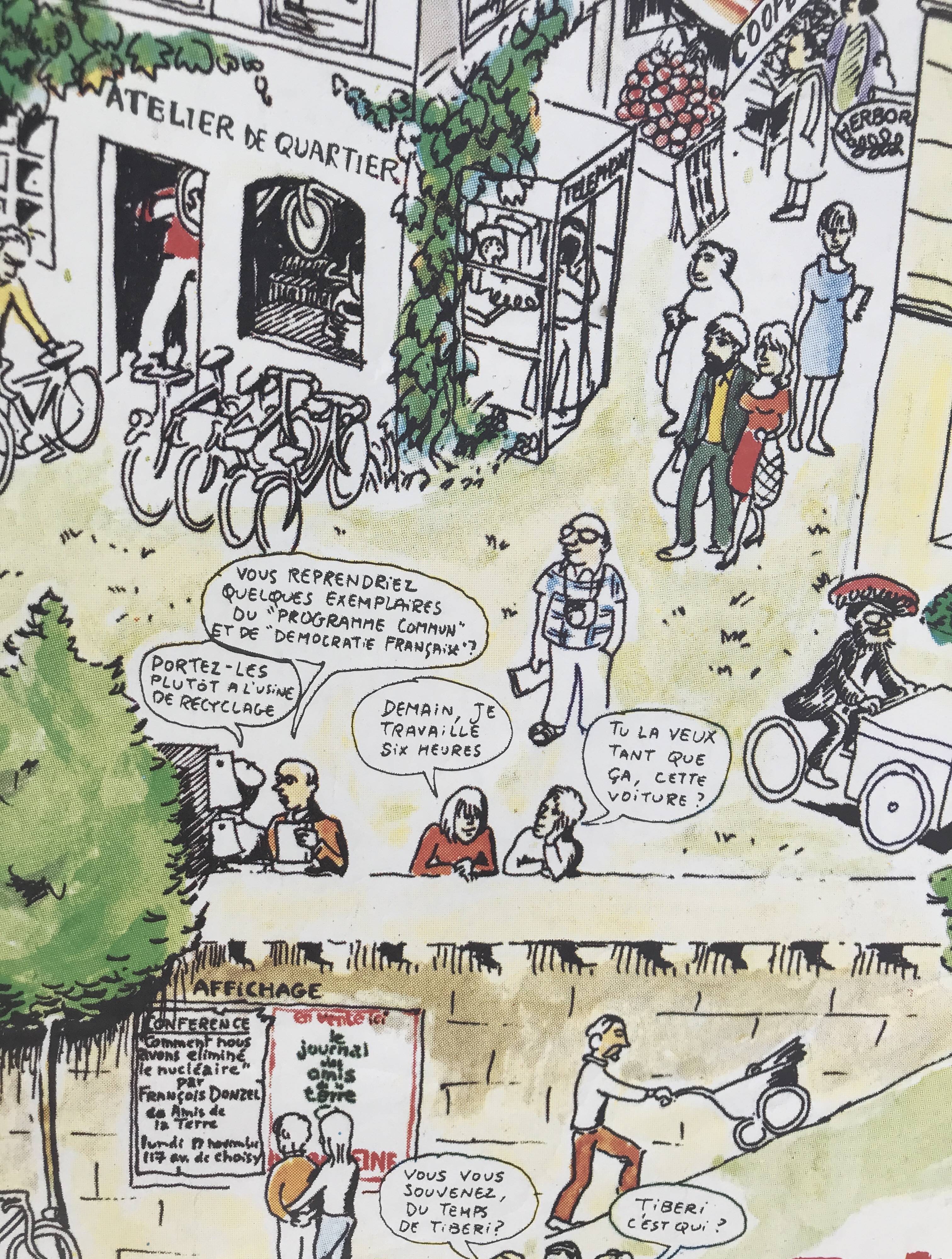 Poster of ecologist candidates René DUMONT / Brice LALONDE with Friends of the Earth in Paris 1976