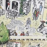 Poster of ecologist candidates René DUMONT / Brice LALONDE with Friends of the Earth in Paris 1976