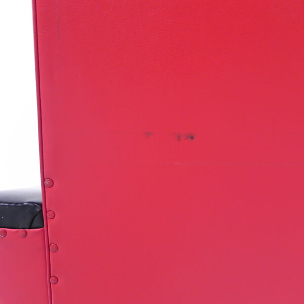 Fauteuil skai vintage avec accoudoirs