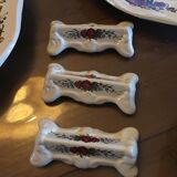 Ensemble de 6 assiettes plates & 6 portes couteaux Obernai
