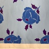 Original gouache on paper from Editions JEHLEM, floral decoration (roses), twentieth century, Paris