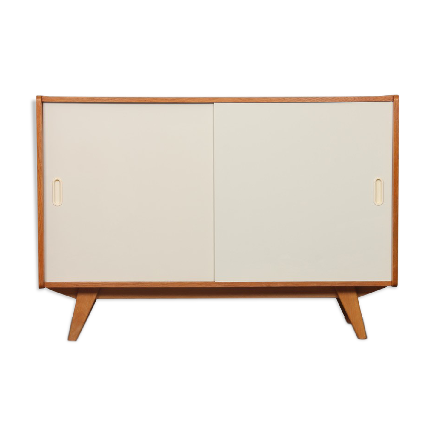 Commode à portes blanches par Jiri Jiroutek, modèle U-452, 1960