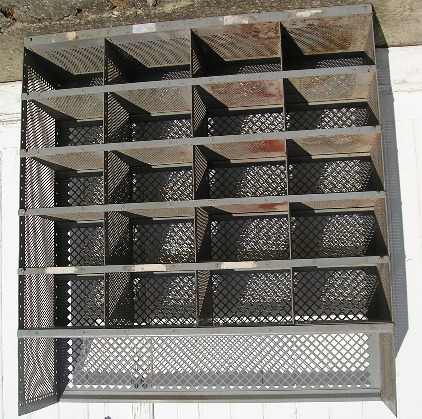 Furniture shelves of postal sorting 1974 to 20 boxes