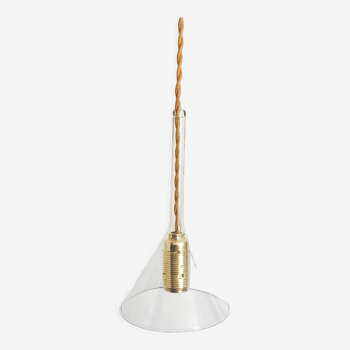 Glass lampshade pendant light