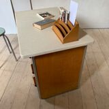 Bureau métal et bois vintage