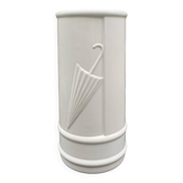 Vintage white glazed ceramic umbrella stand-West-Germany 253-41