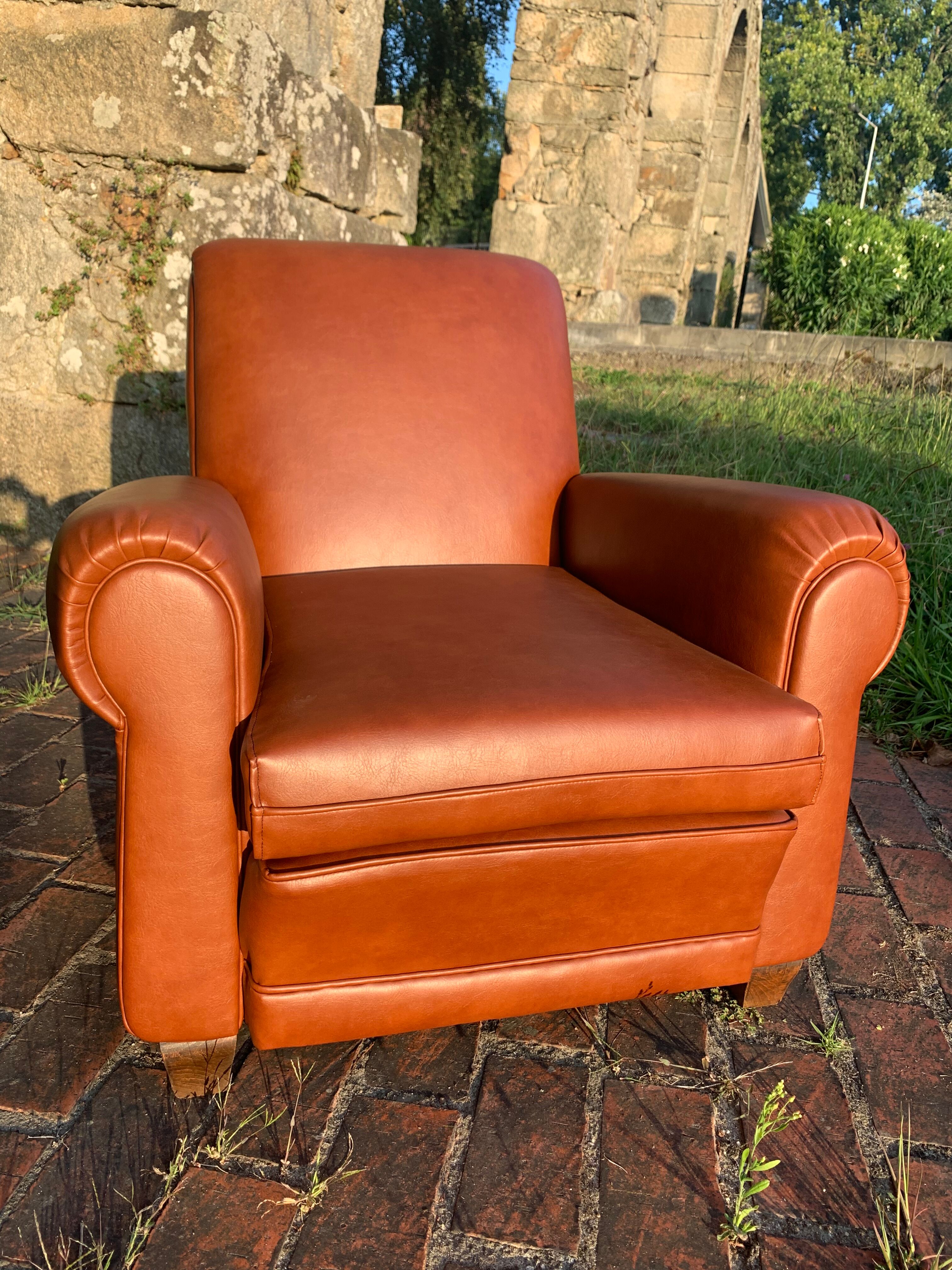 Fauteuil club restauré