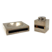 Table top smoking set, ashtray and table lighter, Italy 1970