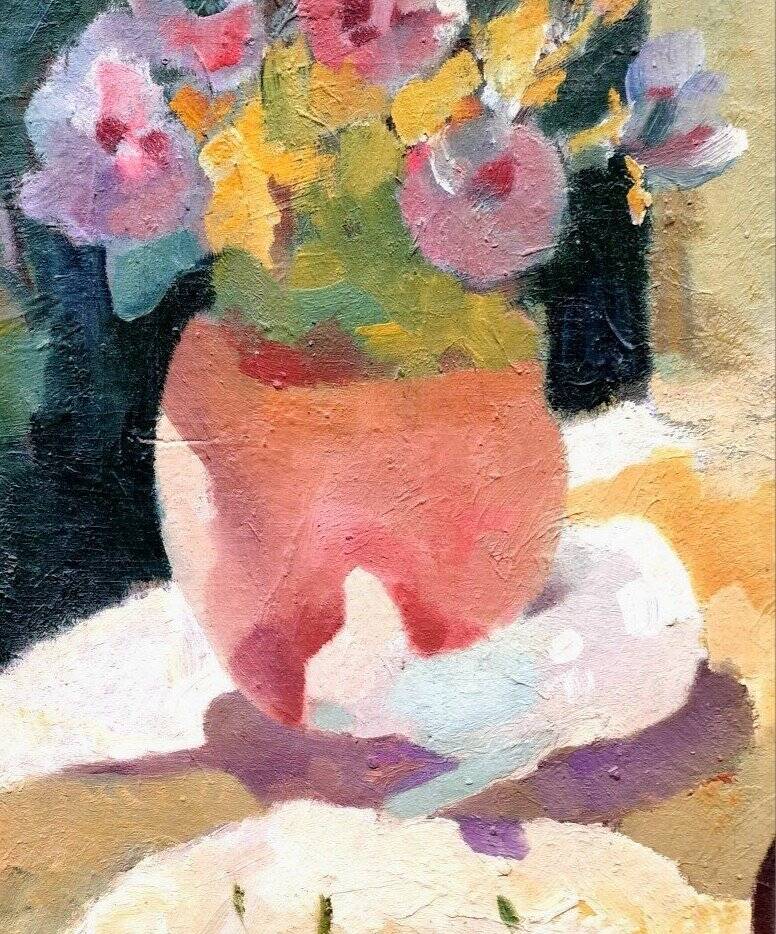 École française "Le Chat au jardin" 1940