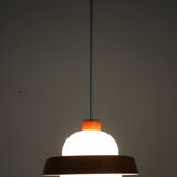 1970s Glass Pendant Lamp by Kamenicky Senov, Czechoslovakia