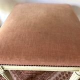 Louis XVI style stool, pink velvet