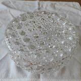 Glass ceiling light globe with relief decoration
