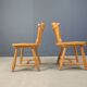 Mid century brutalist dining chairs, 1960s set of 4