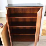 Teak-plated vintage sideboard body - France furniture - 60s