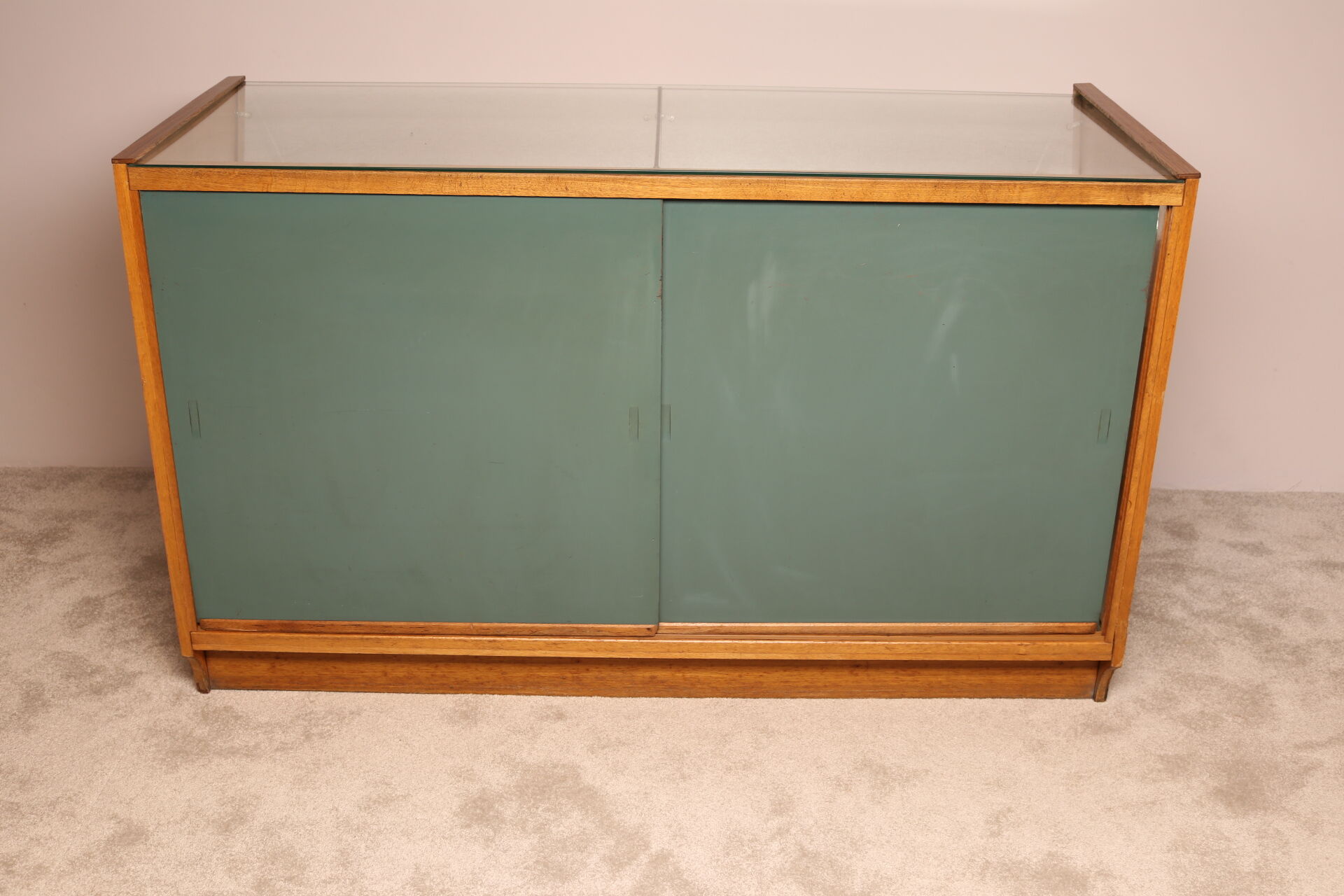 Vintage diamond shaped display cabinet - Belgium 1950's
