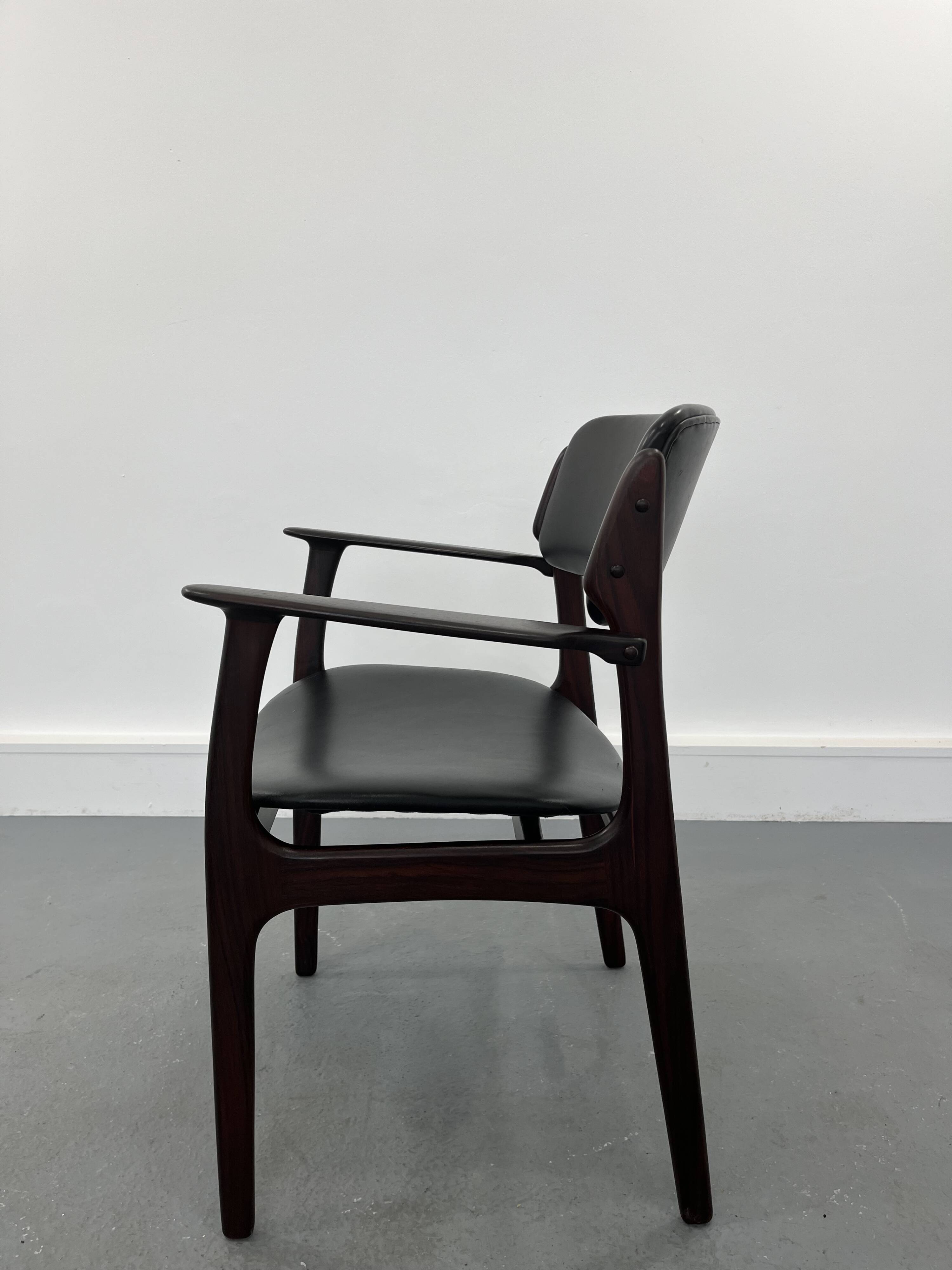 Rosewood armchair by Erik Buch for O.D. Møbler, 1960s