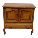 Oak sideboard with swivel screen tray