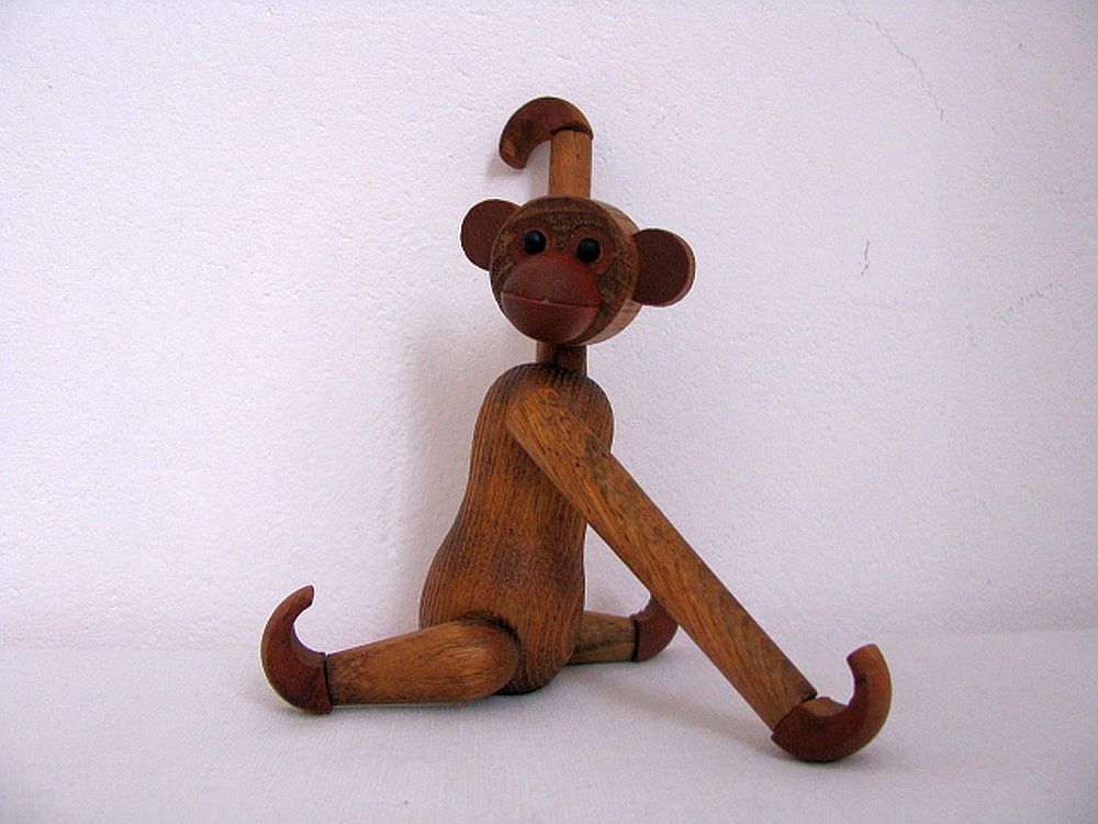 Teak monkey figurine Denmark 1970. no 1