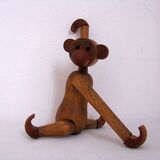 Figurine de singe en teck Danemark 1970