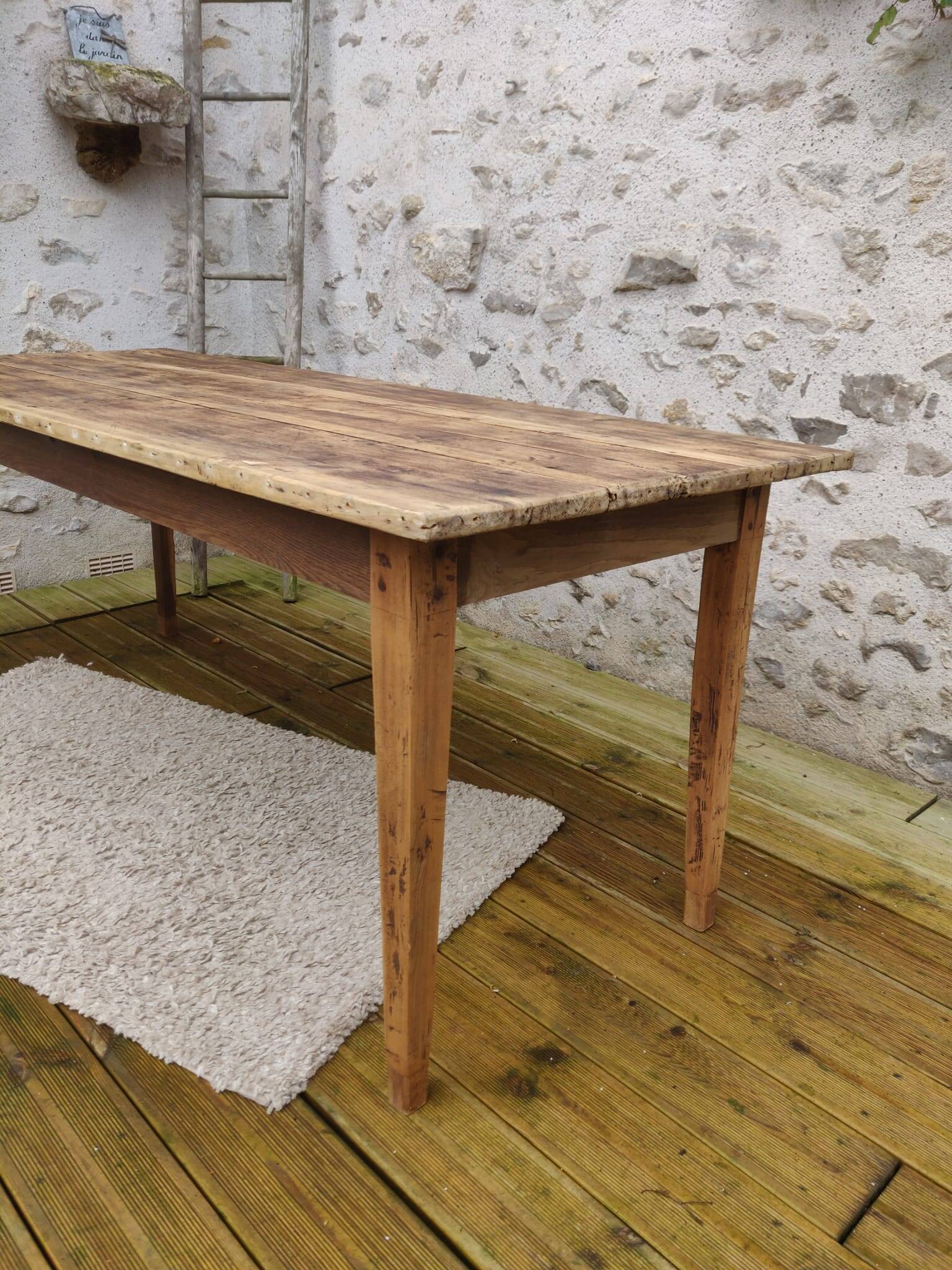 Table de ferme 191 cm x74 cm x 74,5 cm