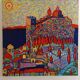 Original large painting by Igor Marceau (1999) – "A Funny Rock 'n Roll"