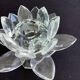 Water lily flower crystal candle holder