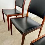 Arne Ovmand Olsen Mogens Kold Lot 6 old Scandinavian design Denmark chairs in vintage rosewood