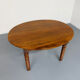Oval dining table in solid wood with turned legs from the 1950s.