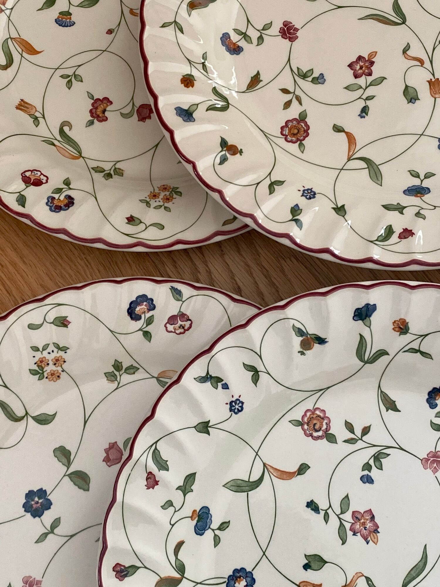 6 plates starter or dessert Oakwood Staffordshire Tableware English porcelain