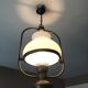Chandelier / old suspension with opaline / kerosene lamp