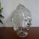 Old molded glass head - vintage blown glass - Object of curiosity