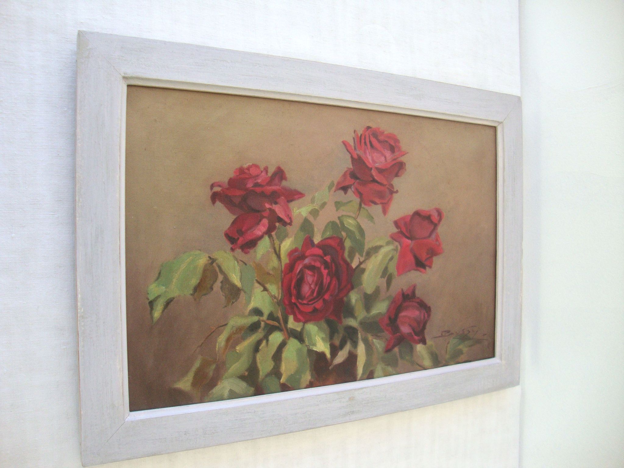 Ancient oil painting on canvas