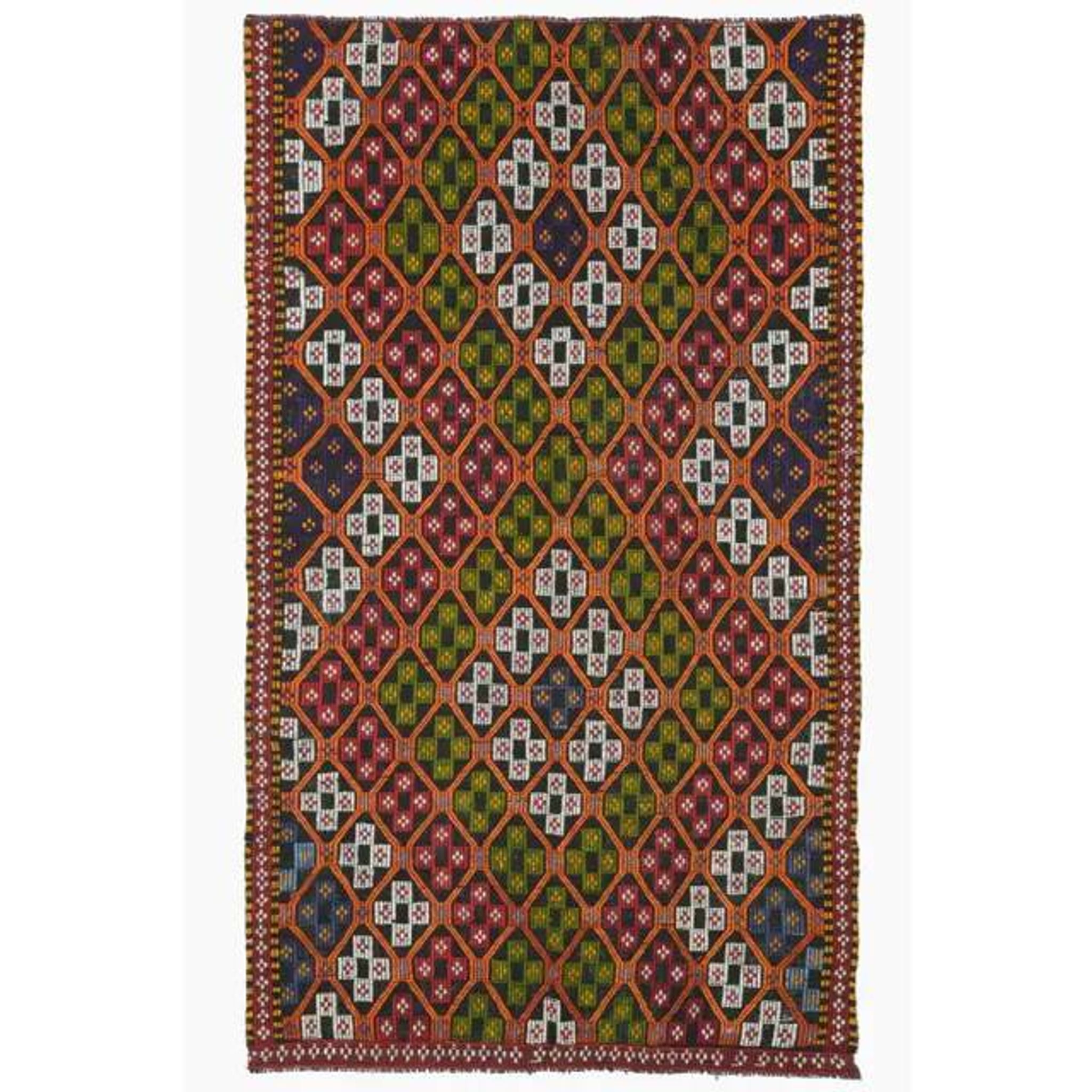 1970s Vintage Turkish Hand-Knotted Wool Cotton Brown Area Rug 159x278