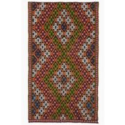 1970s Vintage Turkish Hand-Knotted Wool Cotton Brown Area Rug 159x278